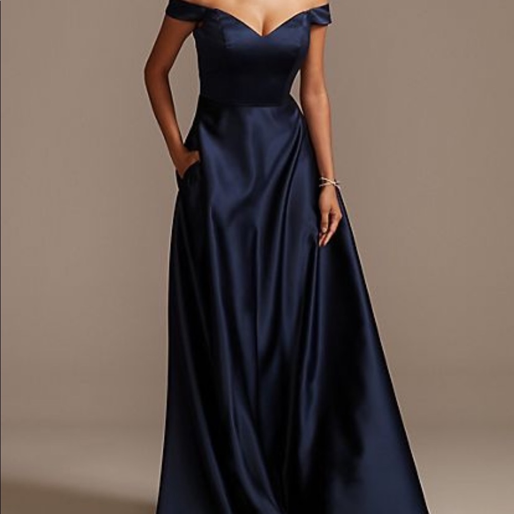 NWT David’s Bridal Bridesmaid Dress in Marine Blue